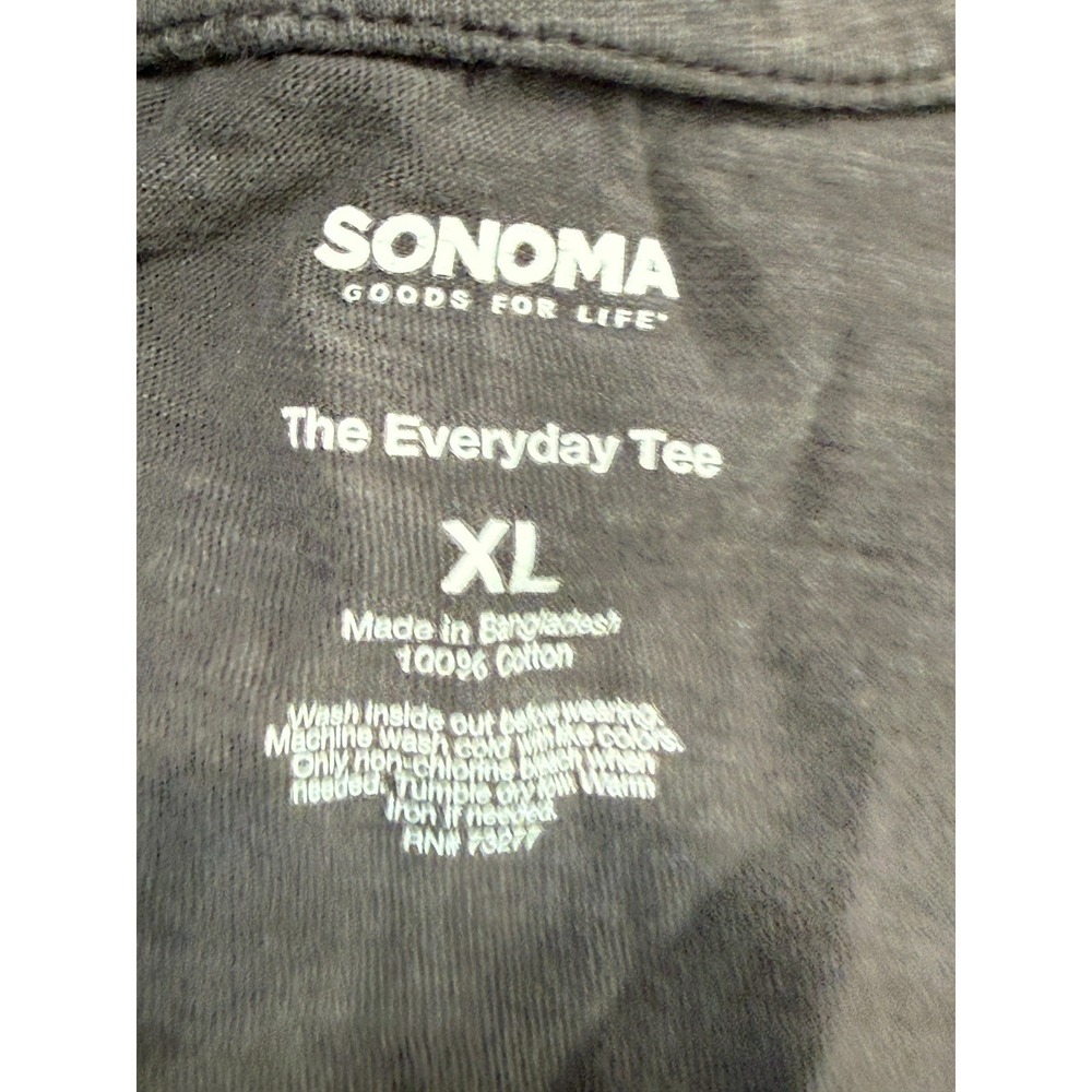Sonoma Shirts Women's Size Extra Large Gray Short Sleeve V-Neck The Everyday Tee - Picture 5 of 8